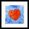 Red heart on blue, 2011 by Jennifer Abbott