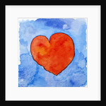 Red heart on blue, 2011 by Jennifer Abbott