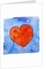 Red heart on blue, 2011 by Jennifer Abbott