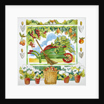 Wheelbarrow - garden surround, 2012 watercolour by Jennifer Abbott