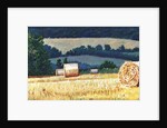 Haybales on Hillside, 2012, by Helen White