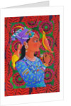 Maharani with two birds, 2012 by Jane Tattersfield