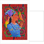 Maharani with two birds, 2012 by Jane Tattersfield