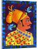 Maharaja with blue birds, 2011 by Jane Tattersfield