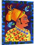 Maharaja with blue birds, 2011 by Jane Tattersfield