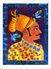 Maharaja with blue birds, 2011 by Jane Tattersfield