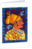 Maharaja with blue birds, 2011 by Jane Tattersfield