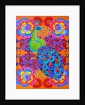 Peacock with flowers, 2015 by Jane Tattersfield