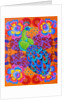 Peacock with flowers, 2015 by Jane Tattersfield