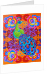 Peacock with flowers, 2015 by Jane Tattersfield