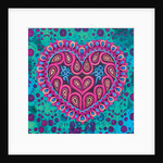 Folk Heart on green, 2016 by Jane Tattersfield