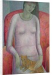 Woman with Cat by Ruth Addinall