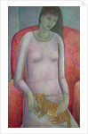 Woman with Cat by Ruth Addinall