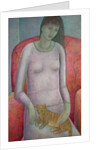Woman with Cat by Ruth Addinall