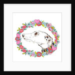 Silvertips Greyhound With Floral Border, 2012 by Jo Chambers
