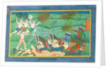 The Battle of Lanka, between Rama and Ravana, King of the Rakshasas by Rajasthani School
