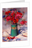 Poppies & cornflowers in green jug, 1994 by Sue Wales
