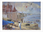 Kite flying at Varanasi, 2012 by Sue Wales