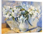 Lilies in white jug, 2000 by Sue Wales