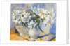 Lilies in white jug, 2000 by Sue Wales
