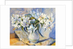 Lilies in white jug, 2000 by Sue Wales