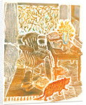 Ginger cat, 1992 by Mary Kuper