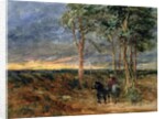 Travellers Approaching a Signpost on a Heath, 1851 by David Cox