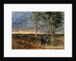Travellers Approaching a Signpost on a Heath, 1851 by David Cox