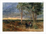 Travellers Approaching a Signpost on a Heath, 1851 by David Cox