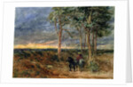 Travellers Approaching a Signpost on a Heath, 1851 by David Cox