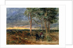 Travellers Approaching a Signpost on a Heath, 1851 by David Cox