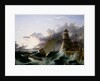Boat by a Lighthouse, a Squall Going Off by Francis Danby