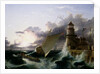 Boat by a Lighthouse, a Squall Going Off by Francis Danby