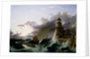 Boat by a Lighthouse, a Squall Going Off by Francis Danby