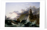 Boat by a Lighthouse, a Squall Going Off by Francis Danby