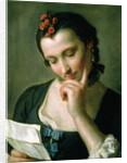 A Young Woman reading a Love Letter by Pietro Antonio Rotari