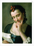 A Young Woman reading a Love Letter by Pietro Antonio Rotari
