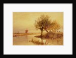 On the Norfolk Broads, Evening by Edward Duncan