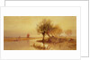 On the Norfolk Broads, Evening by Edward Duncan