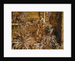 A Gardener in a Potting Shed with Pineapples and Various Vegetables by Alfred William Hunt