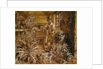 A Gardener in a Potting Shed with Pineapples and Various Vegetables by Alfred William Hunt