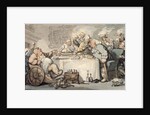 The Comforts of Bath: Gouty Gourmand at Dinner by Thomas Rowlandson