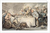 The Comforts of Bath: Gouty Gourmand at Dinner by Thomas Rowlandson