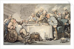The Comforts of Bath: Gouty Gourmand at Dinner by Thomas Rowlandson