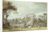 King John's Palace, Eltham - Retrieving a Kite, 1788 by Paul Sandby