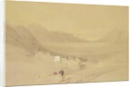 The Convent of St. Catherine, Mount Sinai, looking towards the Plain of the Encampment, 1839 by David Roberts