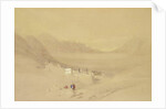 The Convent of St. Catherine, Mount Sinai, looking towards the Plain of the Encampment, 1839 by David Roberts