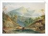 Extensive Landscape with Cattle Watering by Samuel Jackson
