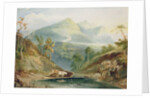 Extensive Landscape with Cattle Watering by Samuel Jackson