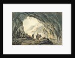 Travellers by a Cave by Julius Caesar Ibbetson